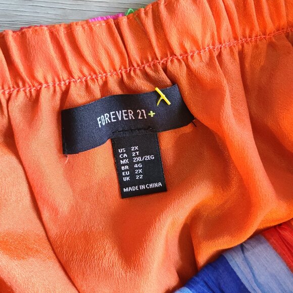 Horizontal Striped 2X Dress Forever 21 - Picture 3 of 3